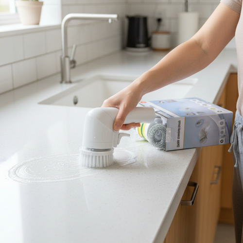 Electric Handheld Spin Scrubber – Cordless Cleaning Brush for Bathroom & Kitchen