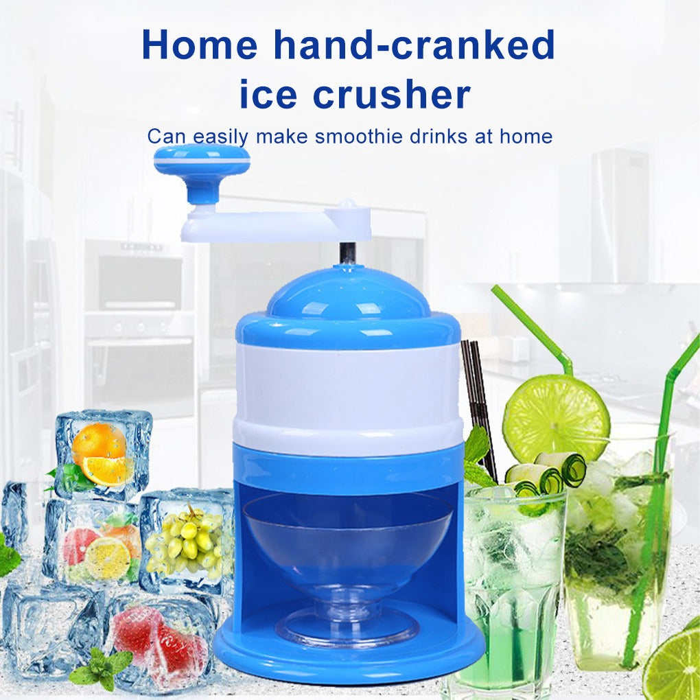 Manual Hand-Crank Ice Crusher Machine – Portable Ice Shaver & Gola Ganda Maker for Slushes, Smoothies & Drinks